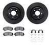 8512-67128 Drilled/Slotted Brake Rotors w/5000 Advanced Brake Pads Kit & Hardware [Black], 2014-2019 Infiniti/Nissan, Position:  - image 2