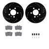 8512-73036 Drilled/Slotted Brake Rotors w/5000 Advanced Brake Pads Kit & Hardware [Black], 2001-2006 Audi/Volkswagen, Position:  - image 2