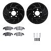 8512-73326 Drilled/Slotted Brake Rotors w/5000 Advanced Brake Pads Kit & Hardware [Black], 2008-2011 Audi/Volkswagen, Position:  - image 1