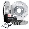 8512-74009 Drilled/Slotted Brake Rotors w/5000 Advanced Brake Pads Kit & Hardware [Black], 1993-1993 Audi/Volkswagen, Position:  - image 2