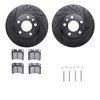 8512-74231 Drilled/Slotted Brake Rotors w/5000 Advanced Brake Pads Kit & Hardware [Black], 1996-1999 Audi/Volkswagen, Position:  - image 2