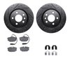 8512-74255 Drilled/Slotted Brake Rotors w/5000 Advanced Brake Pads Kit & Hardware [Black], 2001-2003 Audi/Volkswagen, Position:  - image 2