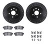 8512-75018 Drilled/Slotted Brake Rotors w/5000 Advanced Brake Pads Kit & Hardware [Black], 2014-2015 Lexus/Toyota/Scion, Positio - image 2