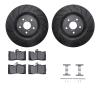 8512-75031 Drilled/Slotted Brake Rotors w/5000 Advanced Brake Pads Kit & Hardware [Black], 2013-2020 Lexus/Toyota/Scion, Positio - image 1