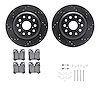 8512-75102 Drilled/Slotted Brake Rotors w/5000 Advanced Brake Pads Kit & Hardware [Black], 2007-2017 Lexus/Toyota/Scion, Positio - image 1