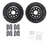 8512-75116 Drilled/Slotted Brake Rotors w/5000 Advanced Brake Pads Kit & Hardware [Black], 2007-2017 Lexus/Toyota/Scion, Positio - image 1
