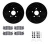 8512-76137 Drilled/Slotted Brake Rotors w/5000 Advanced Brake Pads Kit & Hardware [Black], 2007-2018 Lexus/Toyota/Scion, Positio - image 2