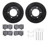 8512-76162 Drilled/Slotted Brake Rotors w/5000 Advanced Brake Pads Kit & Hardware [Black], 2008-2021 Lexus/Toyota/Scion, Positio - image 2
