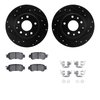 8512-80076 Drilled/Slotted Brake Rotors w/5000 Advanced Brake Pads Kit & Hardware [Black], 2016-2018 Ford/Lincoln/Mercury/Mazda, - image 2