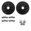 8512-99333 Drilled/Slotted Brake Rotors w/5000 Advanced Brake Pads Kit & Hardware [Black], 1995-2007 Ford/Lincoln/Mercury/Mazda, - image 1
