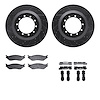 8512-99414 Drilled/Slotted Brake Rotors w/5000 Advanced Brake Pads Kit & Hardware [Black], 1999-2004 Ford/Lincoln/Mercury/Mazda, - image 1