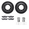 8512-99415 Drilled/Slotted Brake Rotors w/5000 Advanced Brake Pads Kit & Hardware [Black], 2006-2019 Ford/Lincoln/Mercury/Mazda, - image 1
