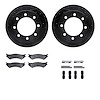 8512-99447 Drilled/Slotted Brake Rotors w/5000 Advanced Brake Pads Kit & Hardware [Black], 1999-2007 Ford/Lincoln/Mercury/Mazda, - image 1