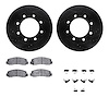 8512-99576 Drilled/Slotted Brake Rotors w/5000 Advanced Brake Pads Kit & Hardware [Black], 2005-2011 Ford/Lincoln/Mercury/Mazda, - image 1