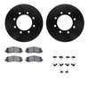 8512-99577 Drilled/Slotted Brake Rotors w/5000 Advanced Brake Pads Kit & Hardware [Black], 2010-2012 Ford/Lincoln/Mercury/Mazda, - image 2