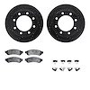 8512-99584 Drilled/Slotted Brake Rotors w/5000 Advanced Brake Pads Kit & Hardware [Black], 2010-2012 Ford/Lincoln/Mercury/Mazda, - image 1