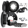 8514-47237 Drilled/Slotted Brake Rotors w/5000 Advanced Brake Pads/Drums/Shoes & Hardware Kit [Black], 1985-2005 Multiple Makes/ - image 1