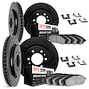 8514-54067 Drilled/Slotted Brake Rotors w/5000 Advanced Brake Pads Kit & Hardware [Black], 2009-2009 Ford/Lincoln/Mercury/Mazda, - image 1