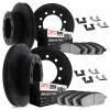 8514-54401 Drilled/Slotted Brake Rotors w/5000 Advanced Brake Pads Kit & Hardware [Black], Fits Select Ford/Lincoln/Mercury/Mazd - image 1