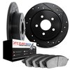8602-20010 Drilled/Slotted Brake Rotors w/5000 Euro Ceramic Brake Pads Kit [Black], 2001-2004 Multiple Makes/Models, Position: R - image 2