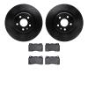 8602-26001 Drilled/Slotted Brake Rotors w/5000 Euro Ceramic Brake Pads Kit [Black], 2014-2021 Tesla, Position: Front - image 1