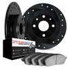 8602-27027 Drilled/Slotted Brake Rotors w/5000 Euro Ceramic Brake Pads Kit [Black], 2000-2004 Multiple Makes/Models, Position: R - image 2