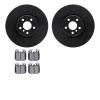 8602-31103 Drilled/Slotted Brake Rotors w/5000 Euro Ceramic Brake Pads Kit [Black], 2019-2021 BMW, Position: Front - image 1