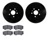 8602-45005 Drilled/Slotted Brake Rotors w/5000 Euro Ceramic Brake Pads Kit [Black], 2010-2015 GM, Position: Front - image 1