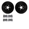 8602-45008 Drilled/Slotted Brake Rotors w/5000 Euro Ceramic Brake Pads Kit [Black], 2014-2017 GM, Position: Front - image 1