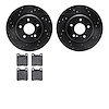 8602-63041 Drilled/Slotted Brake Rotors w/5000 Euro Ceramic Brake Pads Kit [Black], 1998-2009 Multiple Makes/Models, Position: R - image 1
