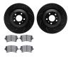 8602-73040 Drilled/Slotted Brake Rotors w/5000 Euro Ceramic Brake Pads Kit [Black], 2004-2018 Multiple Makes/Models, Position: R - image 1