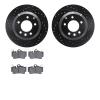 8602-74048 Drilled/Slotted Brake Rotors w/5000 Euro Ceramic Brake Pads Kit [Black], 2003-2015 Multiple Makes/Models, Position: R - image 1