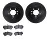 8602-74050 Drilled/Slotted Brake Rotors w/5000 Euro Ceramic Brake Pads Kit [Black], 2003-2010 Multiple Makes/Models, Position: F - image 1
