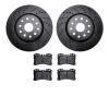8602-75001 Drilled/Slotted Brake Rotors w/5000 Euro Ceramic Brake Pads Kit [Black], Fits Select Lexus/Toyota/Scion, Position: Fr - image 1