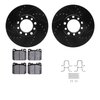 8612-63025 Drilled/Slotted Brake Rotors w/5000 Euro Ceramic Brake Pads Kit & Hardware [Black], 1979-1980 Mercedes-Benz, Position - image 2