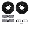 8612-63084 Drilled/Slotted Brake Rotors w/5000 Euro Ceramic Brake Pads Kit & Hardware [Black], 2008-2018 Mercedes-Benz, Position - image 1