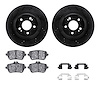 8612-63094 Drilled/Slotted Brake Rotors w/5000 Euro Ceramic Brake Pads Kit & Hardware [Black], 2015-2021 Mercedes-Benz, Position - image 1