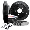 8612-67001 Drilled/Slotted Brake Rotors w/5000 Euro Ceramic Brake Pads Kit & Hardware [Black], Fits Select Multiple Makes/Models - image 2