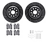 8612-75004 Drilled/Slotted Brake Rotors w/5000 Euro Ceramic Brake Pads Kit & Hardware [Black], 2007-2021 Lexus/Toyota/Scion, Pos - image 1