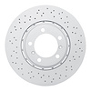 920-02108DA GEOMET Drilled Hi-Carbon Alloy Brake Rotor [Coated], Fits Select Porsche, Position: Left Front - image 1