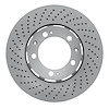 920-02117D GEOMET Drilled Hi-Carbon Alloy Brake Rotor [Coated], 1994-1998 Porsche, Position: Left Front - image 1