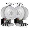 9414-48016 GEOMET Brake Rotors with Ultimate-Duty Brake Pads Kit & Hardware, 2009-2014 GM, Position: Front and Rear - image 1