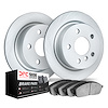 9502-27045 GEOMET Brake Rotors w/5000 Advanced Brake Pads Kit, Fits Select Volvo, Position: Rear - image 1
