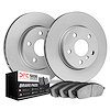 9502-31142 GEOMET Brake Rotors w/5000 Advanced Brake Pads Kit, 2014-2016 BMW, Position: Rear - image 1