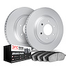 9502-48120 GEOMET Brake Rotors w/5000 Advanced Brake Pads Kit, 2015-2020 GM, Position: Rear - image 1