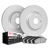 9502-84002 GEOMET Brake Rotors w/5000 Advanced Brake Pads Kit, 2005-2011 Lotus, Position: Front
