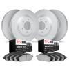 9504-48040 GEOMET Brake Rotors w/5000 Advanced Brake Pads Kit, 2015-2020 GM, Position: Front and Rear - image 1