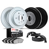 9504-74066 GEOMET Brake Rotors w/5000 Advanced Brake Pads/Drums & Shoes Kit, 1972-1972 Audi/Volkswagen, Position: Front and Rear - image 1