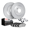 9512-48139 GEOMET Brake Rotors w/5000 Advanced Brake Pads Kit & Hardware, 2009-2020 GM, Position: Front - image 1