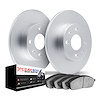 9602-02000 GEOMET Brake Rotors w/5000 Euro Ceramic Brake Pads Kit, 1970-1976 Porsche, Position: Rear